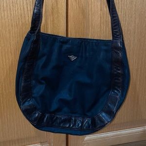 Authentic Vintage BOTTEGA VENETA Black Brown Bag in fair condition
